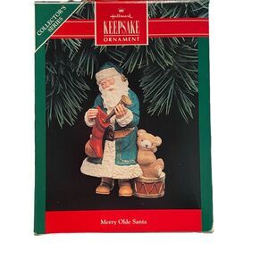 Hallmark Keepsake Ornament Merry Olde Santa Christmas 1992 #3 In Series Vintage